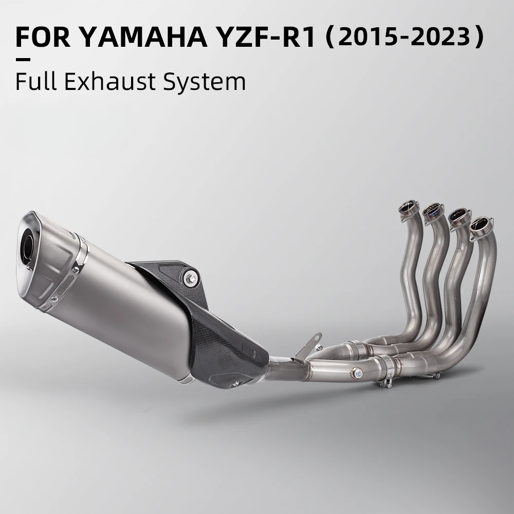 Slip On For Yamaha YZF R1 R1M MT10 2015-2023 Full Motorcycle Exhaust Escape Systems Pipe Connection 60mm Akrapovic Muffler