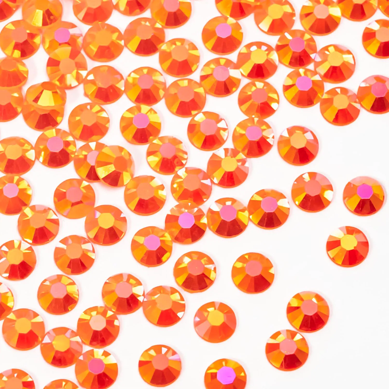 Orange-Rote AB Flatback Harz-Jelly-Strass-Steine 2mm 3mm 4mm 5mm 6mm – Kunststein-Perlen für Bastelarbeiten, DIY-Nagelkunst und Charms-Zubehör – Detail 2