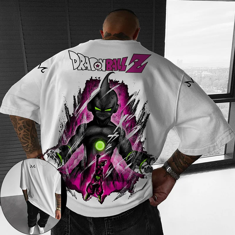 تي شيرت قطني للرجال من Dragon Ball Z ماجين بو اليابان أنيمي الصيف صبي فتاة الأطفال Harajuku y2k الوالدين والطفل قصيرة الأكمام