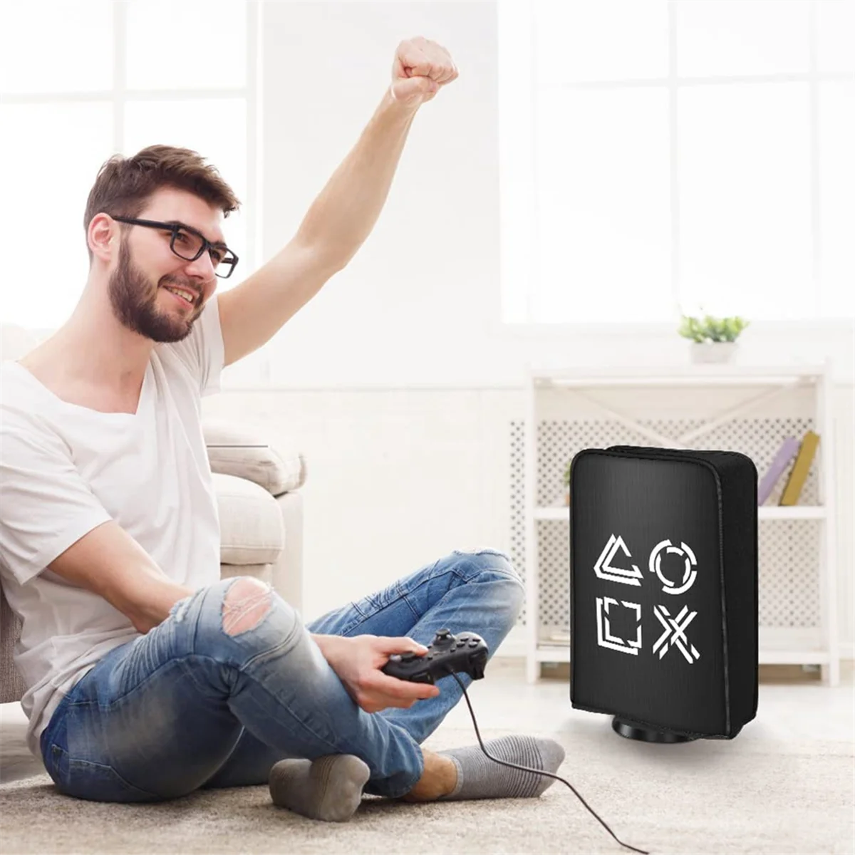 ADEGBO – Verbesserte Staubschutzhülle, waschbar, spritzwassergeschützt, für PS5 Slim Disc und Digitalkonsole