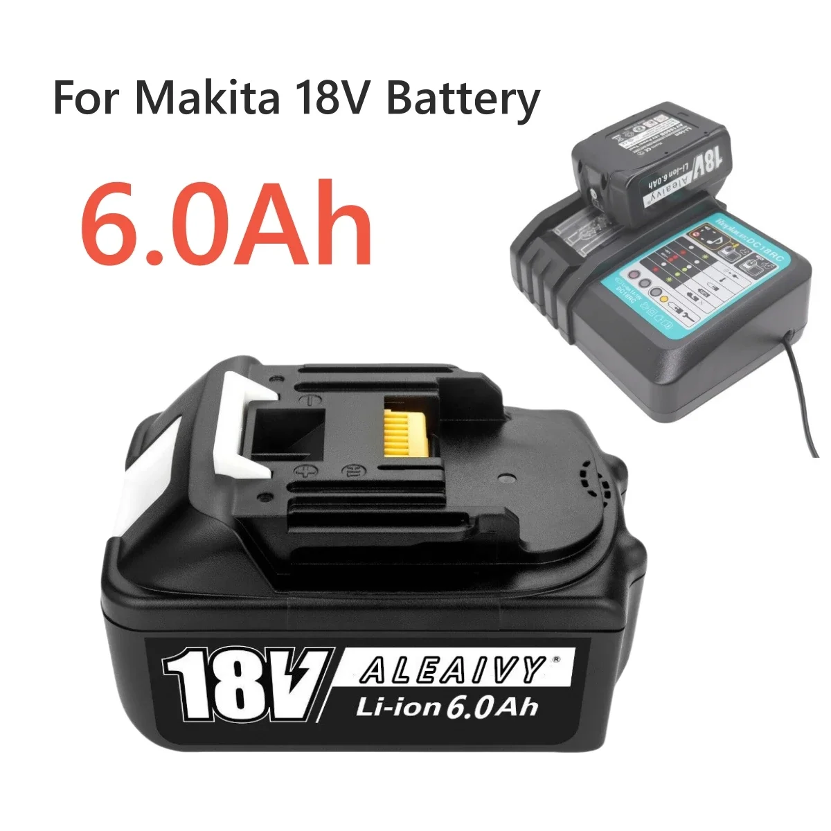 18V 5.0Ah rechargeable lithium-ion battery with DC18RC charger is applicable to Makita18V  BL1840 BL1850 BL1830 BL1860B LXT 400