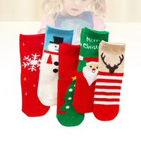 5 Pair Sock Children's Christmas Stocking Men and Women Thermal Socks for Cotton Stripe Warm Toddler