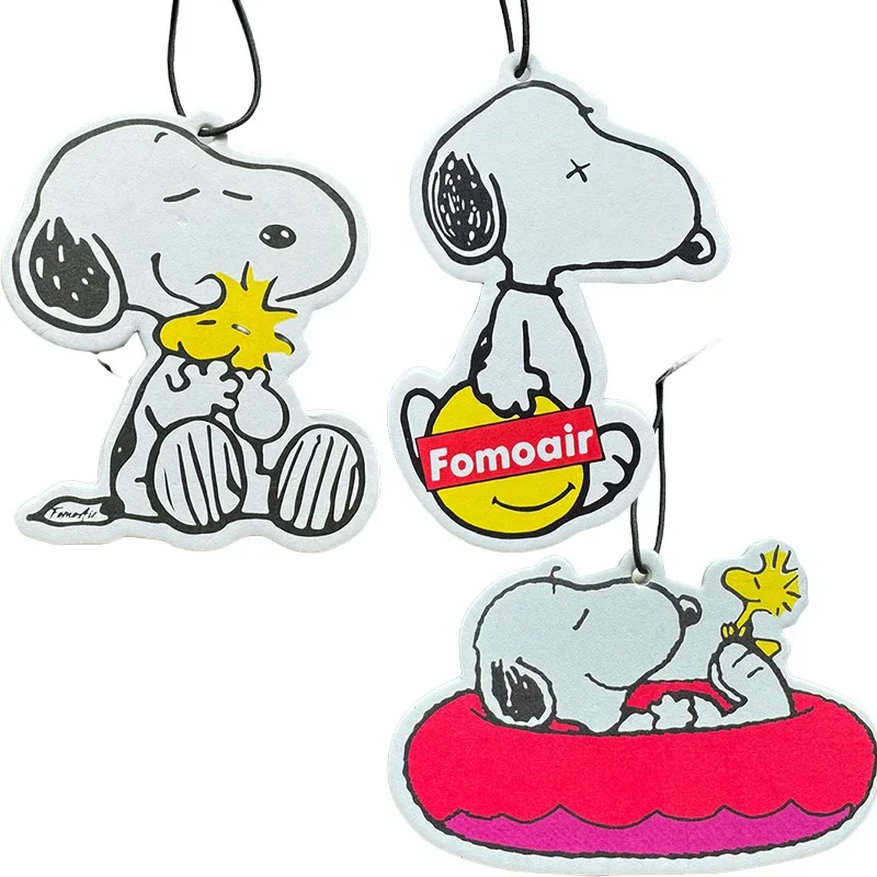 Snoopy Car Fragrance Pendant Air Freshener Car Rear View Hanging Long-Lasting Aromatherapy Fragrance Tablets Car Deodorization