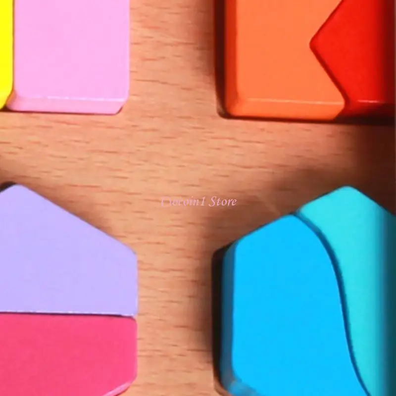 Y1UB Puzzle Toy Geometry Matching Building Block Logarithmic Preschool Educational Puzzle Toy for Toddler