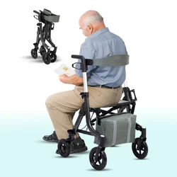 Rollator elektrisch Medical Folding andador plegable para adulto mayor Folding walking aids for the elderly