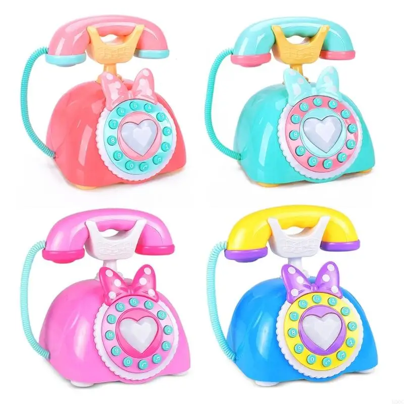 

Plastic Role Playing Telephone Toy Girls Toy Phone Child Electronic Phone for Children with Multifunctional Features
