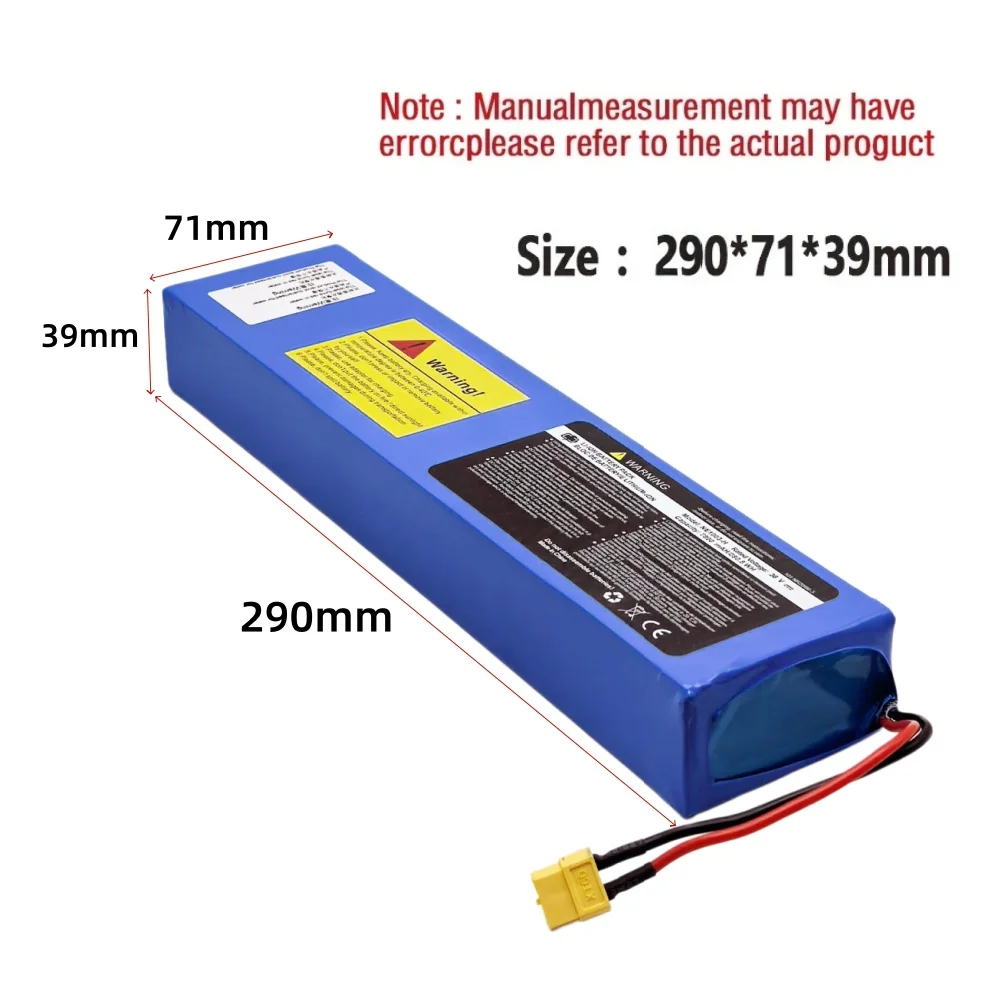 New 36V 10S3P 7800mAh 18650 rechargeable lithium-ion battery 1000W built-in BMS Suitable for KUGOO S1, S2, S3 Electric Scooters