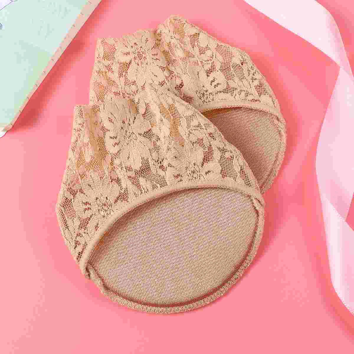 2 Pairs Heeled Loafers for Women Shoe Non-Slip Mat Insole Half Invisible High Women's