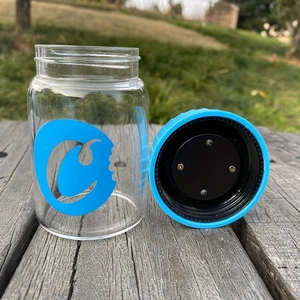 1pic frasco de vidro com luz led caixa de vidro garrafa de armazenamento de fumar light-up ar apertado ampliação visualização recipiente multi-uso 10 principais vendas garrafa para fumar - №6