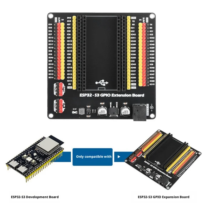 Compatible ESP32-S3 GPIO Expansion Board DC Power Interface IoT Development Module