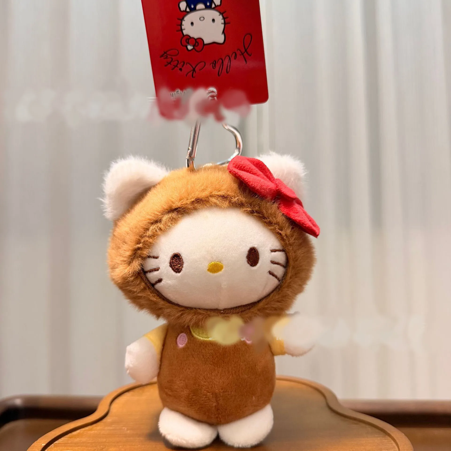 Niedlicher Hello Kitty Plüsch-Schlüsselanhänger, Stirnband, Taschenanhänger, Puppe, kleiner Anhänger, Figur, Geschenkanhänger