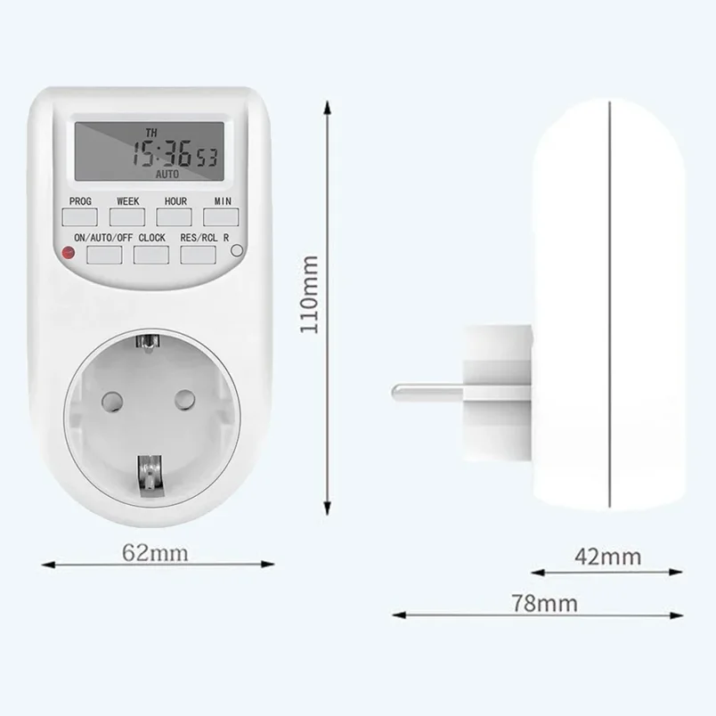 Picture 7: EU Plug Timer Switch Digital Power Socket Energy Saving Adjustable Kitchen Timer Outlet Week Hour Programmable Timing Socket