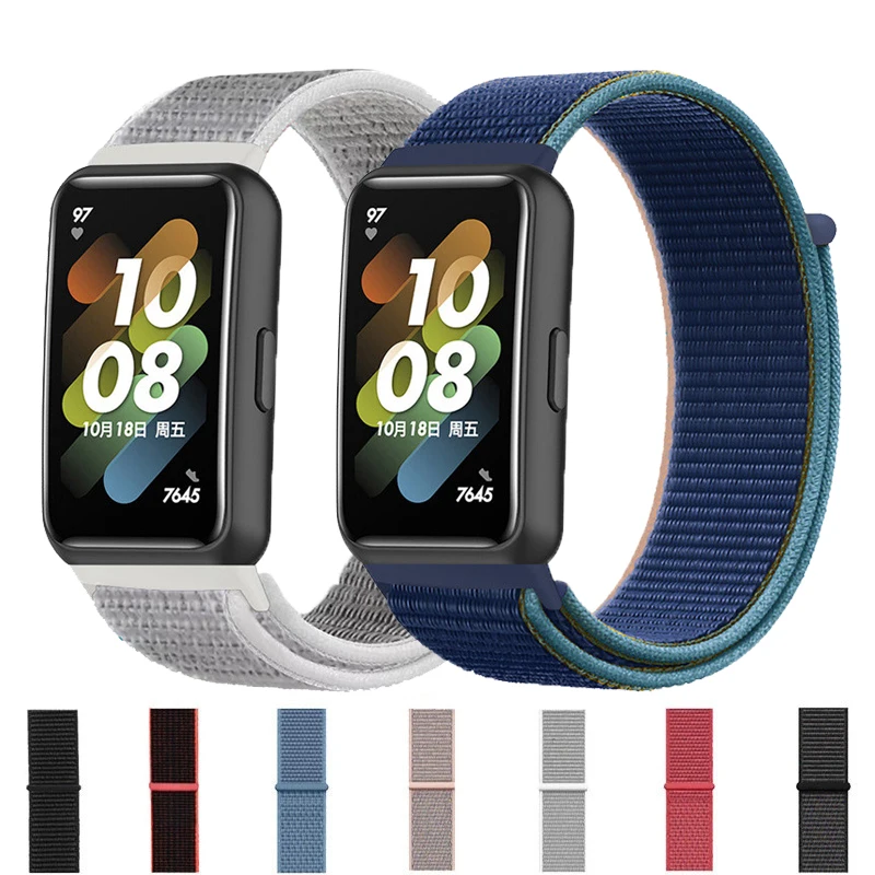 Correa de nailon ajustable para Huawei Band 7, pulsera de repuesto transpirable, accesorios para Smartwatch