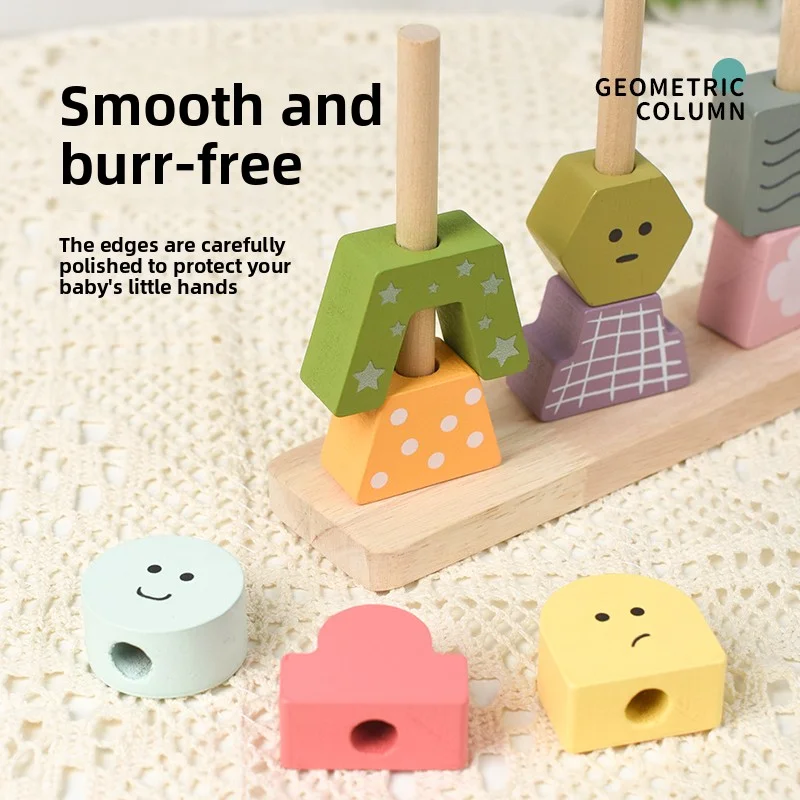 Kinderkarakter creatieve plug-in kolombouwstenen grote deeltjes babyfoto gebouw vroeg onderwijs intellectueel