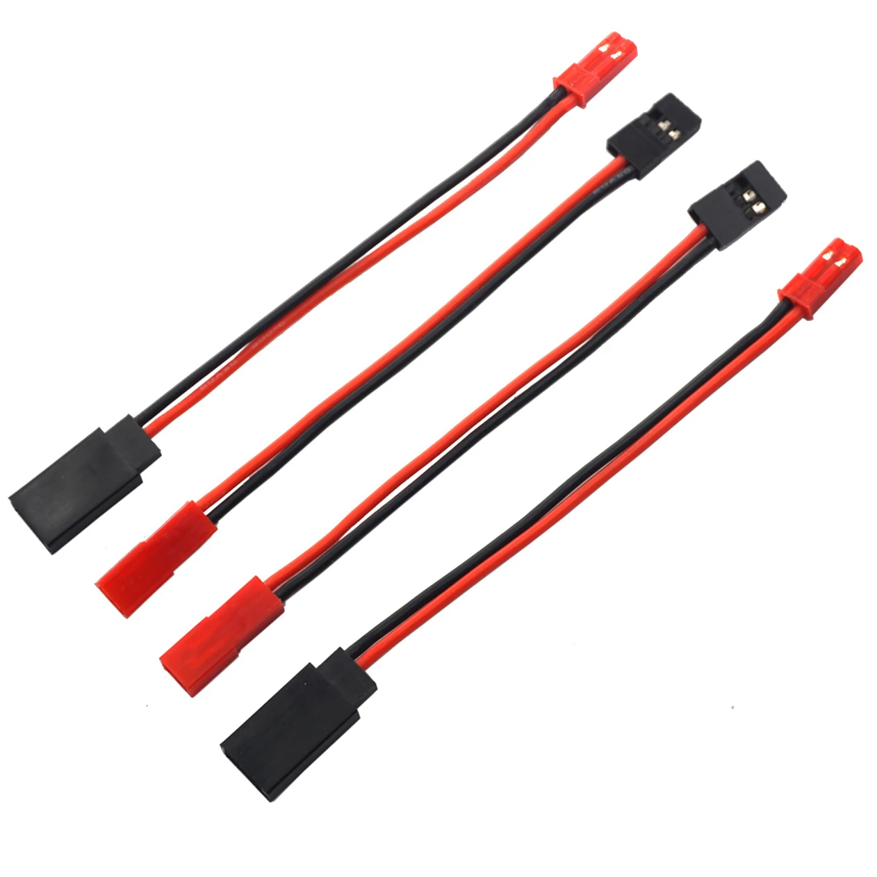 2Pairs 10CM JST Plug to JR Connector Male Female Cable Servo Adapter Wire for RC Plane Helicopter Car