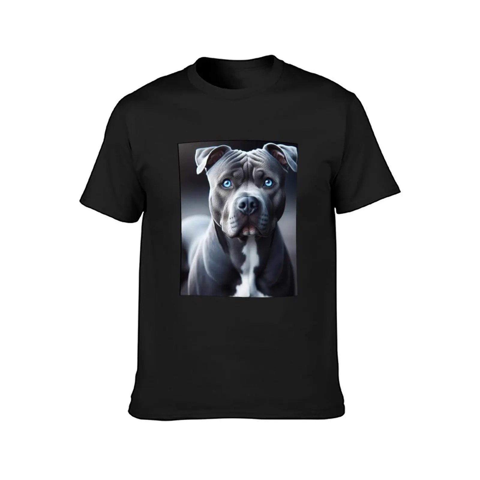 Blue Gaze: A Dog's Portrait T-Shirt vintage aesthetic clothes men clothings