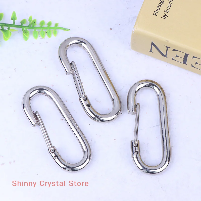 1/3/5Pcs Metal Oval Keyrings Carabiner Clip Snap Hooks Spring Openable Buckles For DIY Dog Chain Connector Pendants Bag Keychain