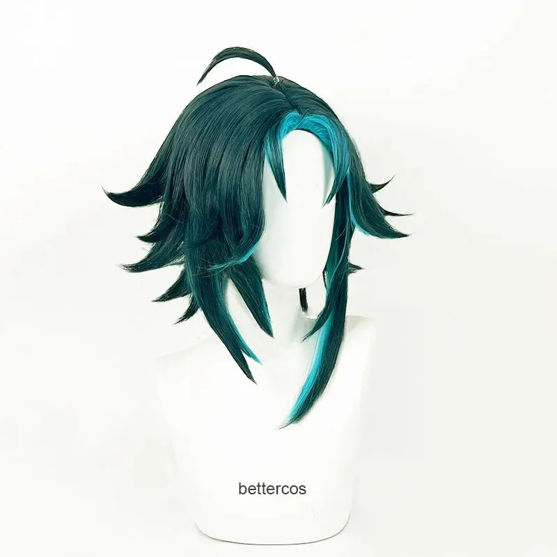 40 سنتيمتر لعبة تأثير تأثيري شياو الشعر الأخضر القصير مع ملصقات حلقة مقاومة للحرارة الاصطناعية شعر مستعار للحفلات + غطاء شعر مستعار VM. ;65;'FJ7 #4