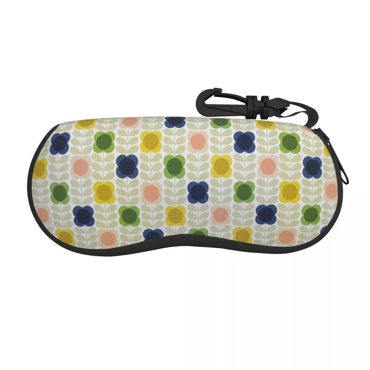 Custom Abstract Orla Kiely Scandinavian Flowers Shell Eyeglasses Case Women Men Cute Glasses Case Sunglasses Box Pouch