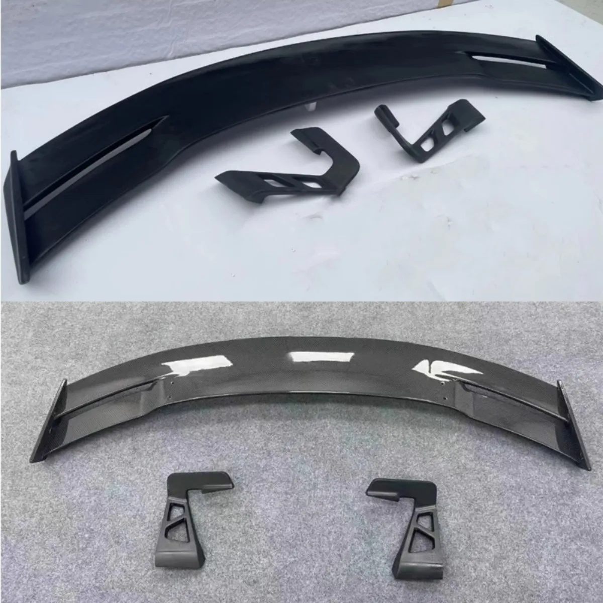 Rear Spoiler Tail Wing for Audi TT Convert Unpainted Carbon Fiber Wide Spoiler Body Kit Car Accessories