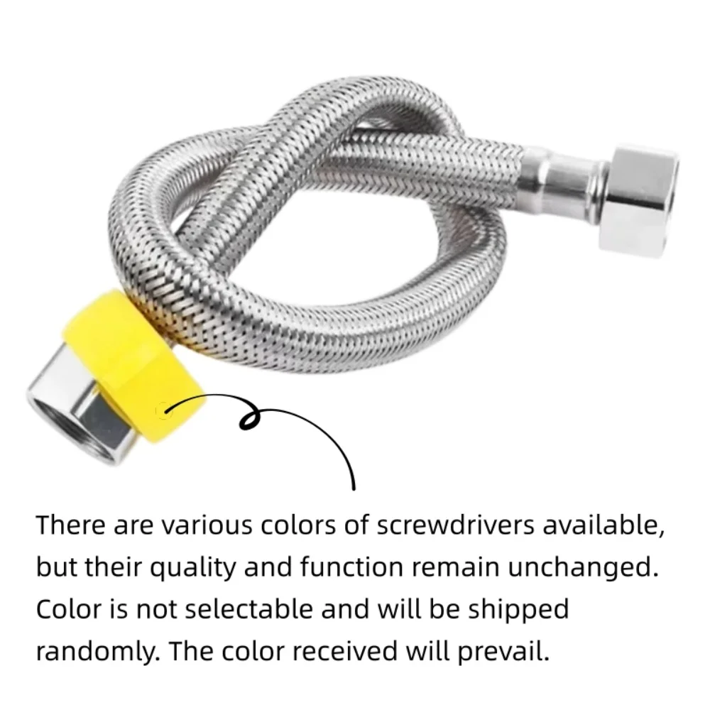 50cm 1/ 2inch Stainless Steel Explosion-Proof Flexible Braided Hose Faucet Water Pipe, Used for Kitchen and Bathroom Plumbing