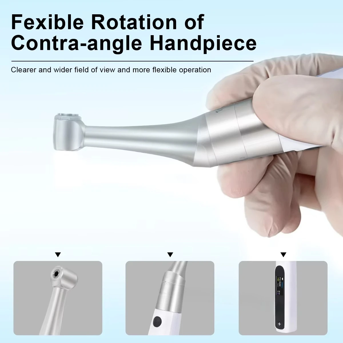 Dental 2 in 1 Wireless Endo Motor Built in Apex Locator Root  Canal Preparation With 16:1 Contra Angle for Root Canal Treat
