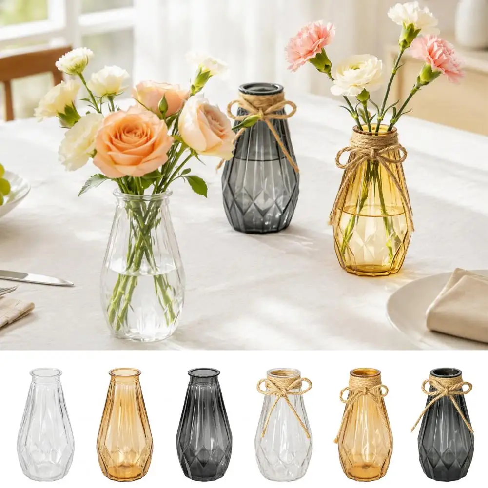 Imitation Glass High Transparent Hydroponic Flower Pot Plastics Vase Mini Tank Self Watering Planter Home Garden Decoration