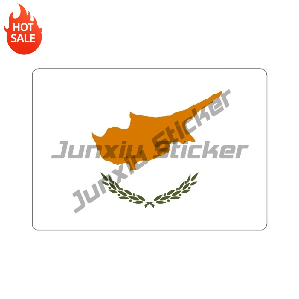 Cyprus Flag Vinyl Sticker Self Adhesive Decal For Laptop And Travel Journal Vacation Theme Decoration