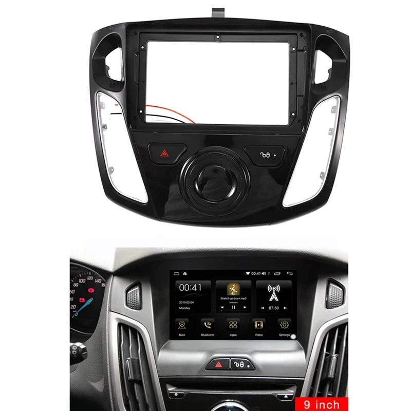 

9 Inch Car Radio Fascia Dash Trim Kit For Ford Focus 3 2012-2017 Stereo DVD Player Refitting Frame