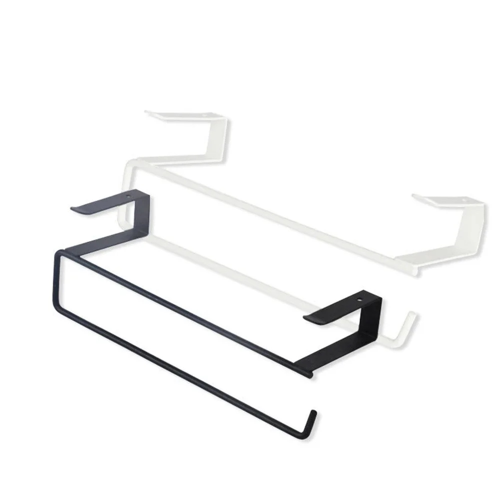 Bedroom Cabinet Paper Towel Holder Easy To Clean Paper Towel Holder Minimalist Design Perforated Rack Included Portable Hooks