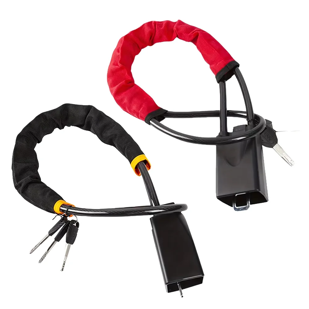 جهاز عالمي مضاد للسرقة لقفل عجلة قيادة السيارة، قفل مشبك حزام الأمان، قفل كابل فولاذي، قفل حبل سلك فولاذي، مو السيارة #6