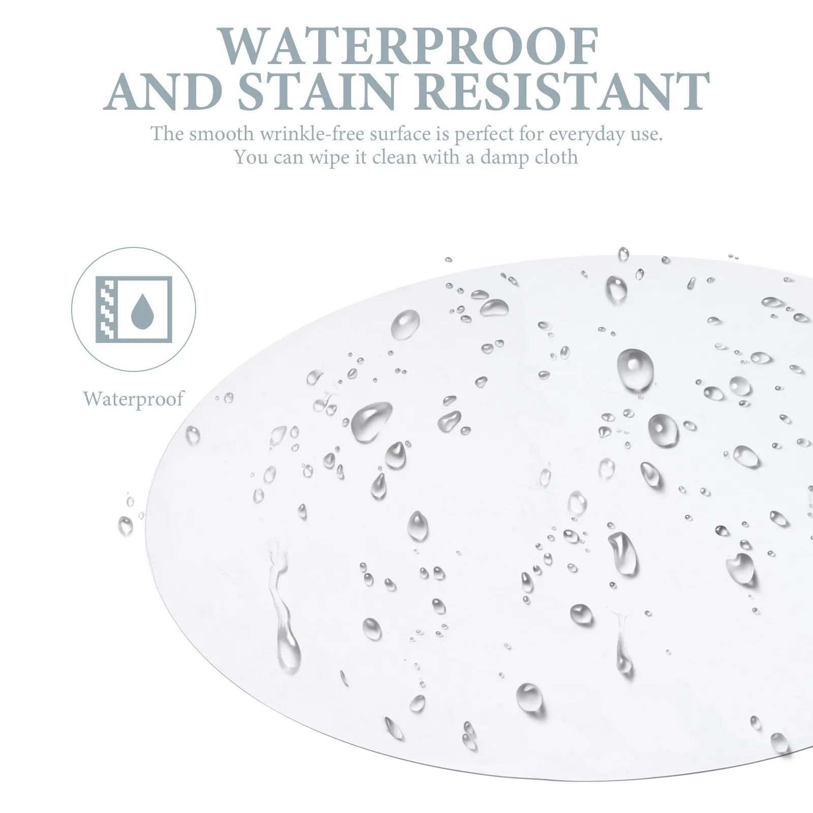 Round Clear PVC Tablecloth Waterproof Table Protector for Home Restaurant Party Decor Dustproof Oilproof Scratch Resistant