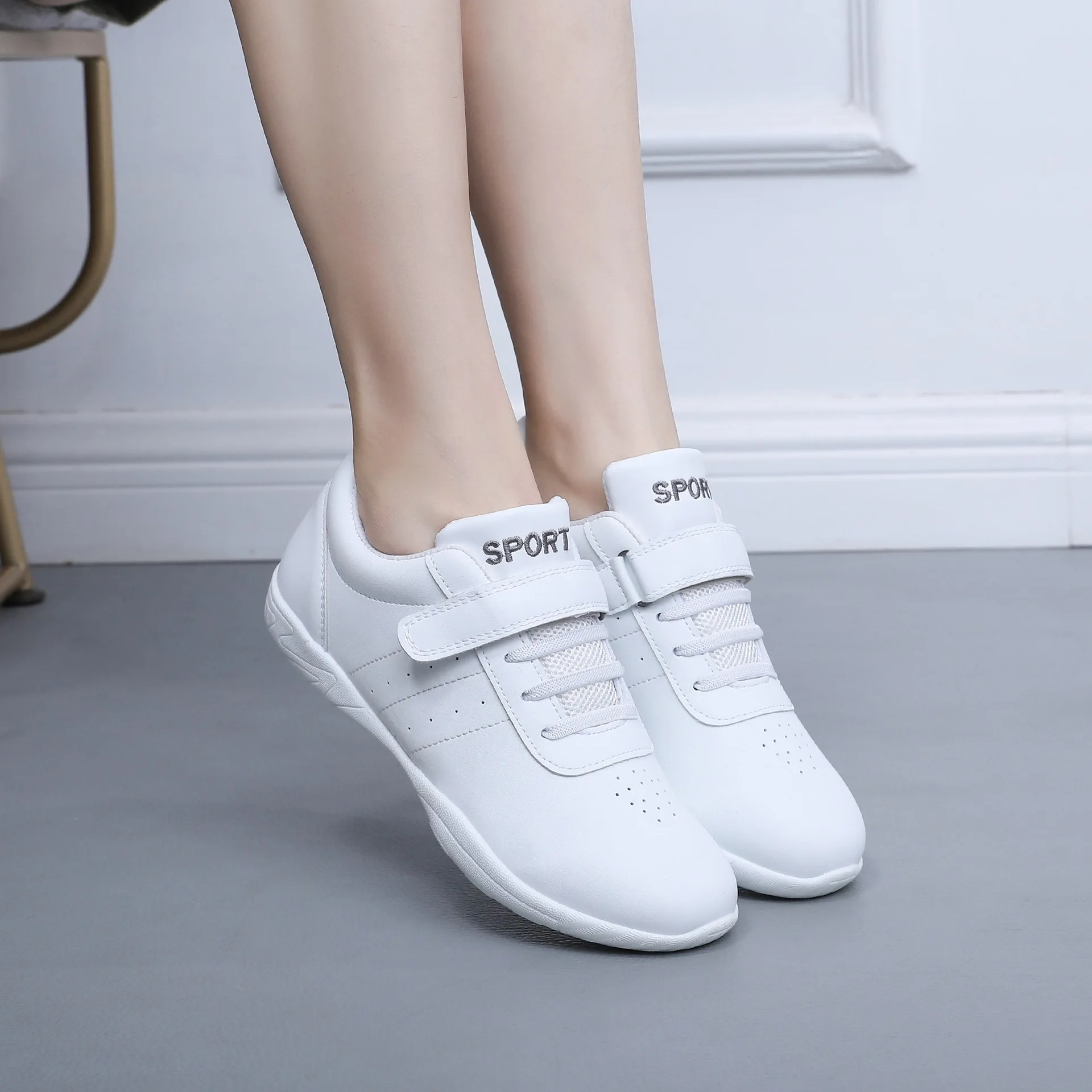 

1 пара/лот, женская модная обувь для джазовых танцев, женские белые мягкие туфли в стиле хип-хоп для современных танцев