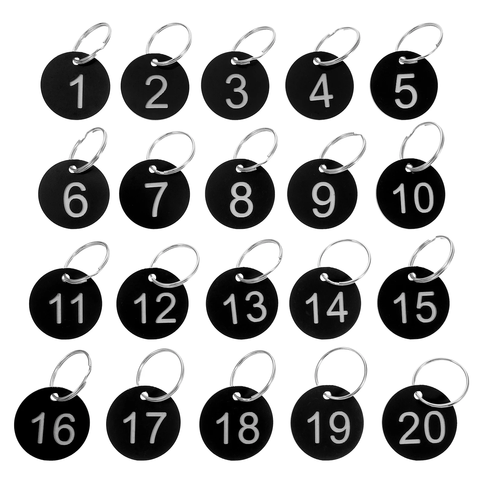

1 set 1 To 20 Number Plate Number Signs Plastic Number Tags Keychain Hand Circle Queue Number Plate Key Tags Folder Labels