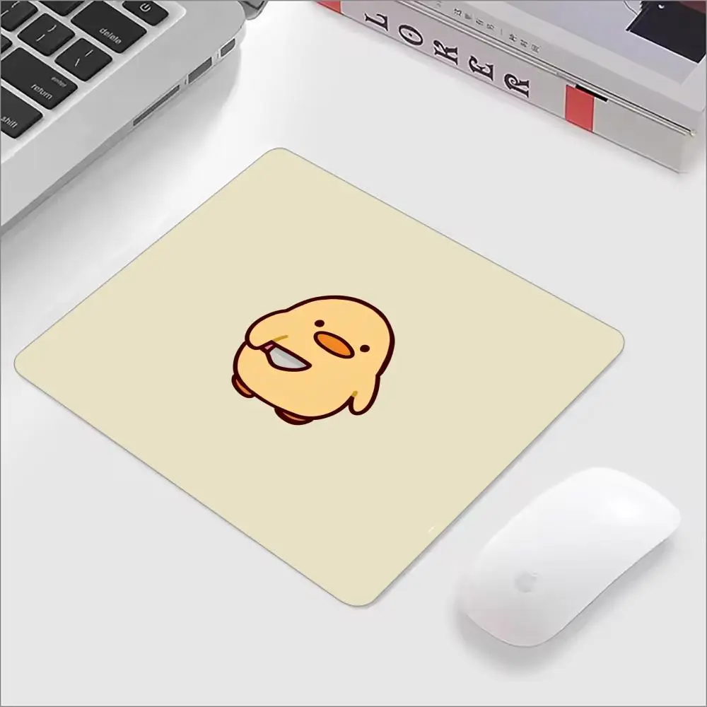 Cute Little Yellow Duck Mouse Pad Square Rubber Anti-slip Mousepad HD Computer Office Game Table Mat Small Decor Desk Pads 45*40