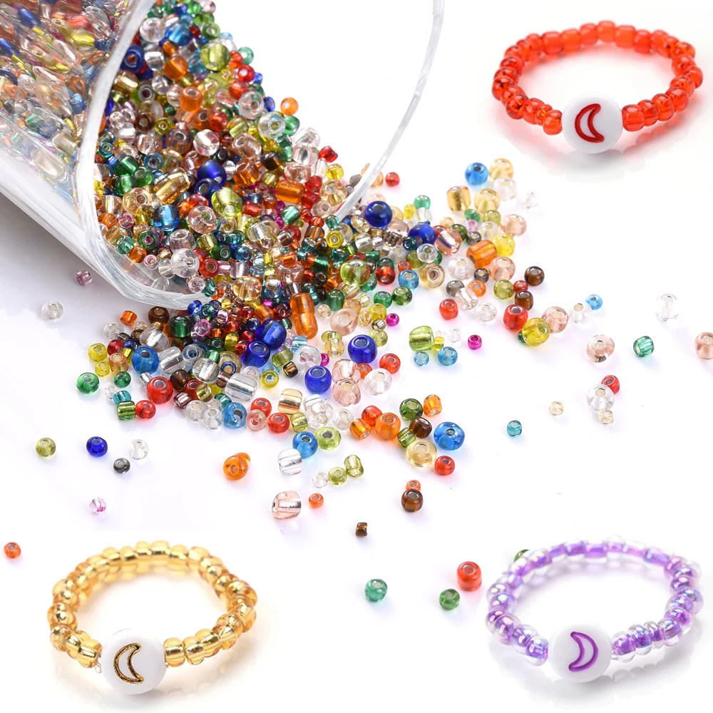 1000/500/200Pcs 4/3/2mm Glass Transparent Seed Bead Spacing Beads For Hand-Beading Diy Jewelry Accessories Bracelet Necklace 썸네일 4