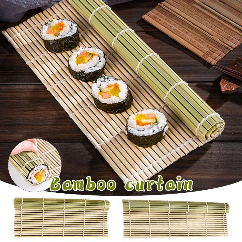 

Sushi Curtain Rolling Mat Bamboo Japanese Roller Rice Mold Sushi Hand Maker Tools Sushi Rolling Mat Bento Accessories