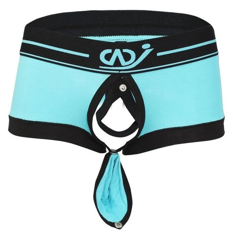 

Нижнее белье со съемной сумкой, мужские отдельные трусы-боксеры, хлопковое нижнее белье с открытой спиной, мужские шорты-боксеры с низкой посадкой для геев