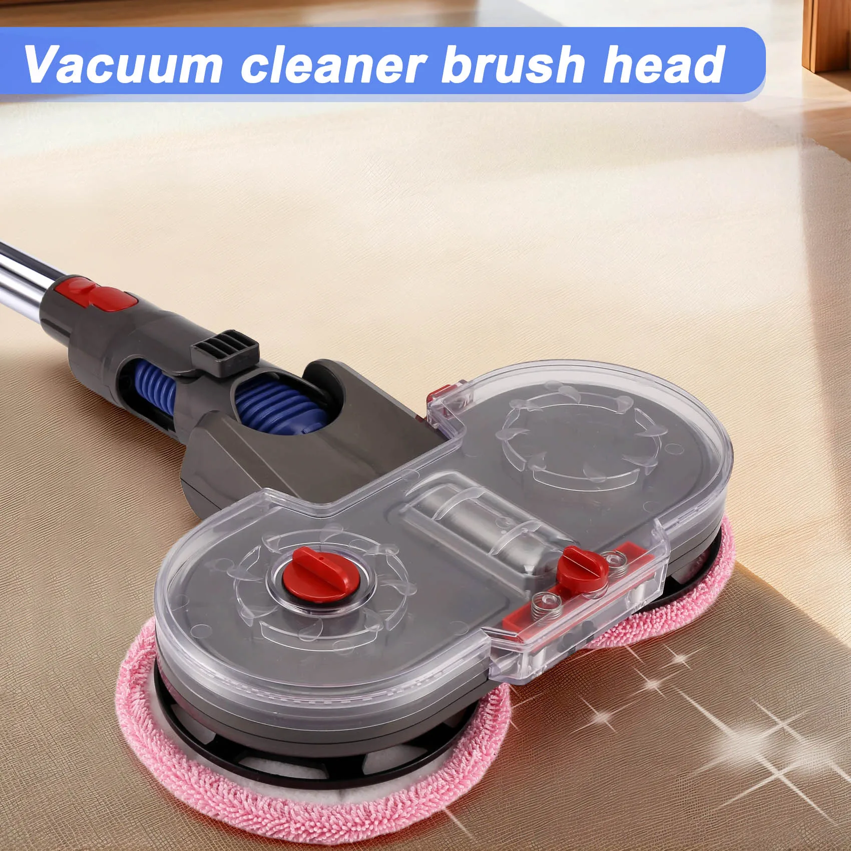 For Dyson V15 V11 V10 V8 V7 Vacuum Cleaner Electric Mop Head Attachment with Detachable Water Tank 6 Reusable Mop Pads A