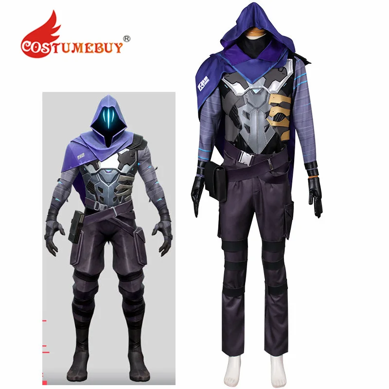 

Valorant Omen Cosplay Costume Role Play Pants Hat Belt Outfits Men Halloween Carnival Party Suit