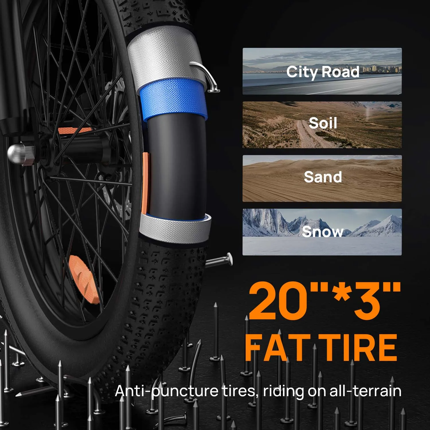 URLIFE E20 Elektrofahrrad für Erwachsene, 250 W Motor, Elektrofahrrad, 48 V, 13 Ah, 20 Zoll Reifen, City Commuter Elektrofahrrad – Detail 6