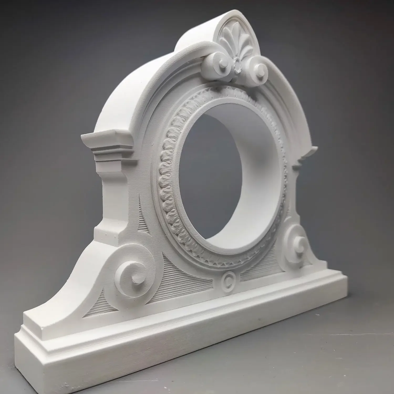 Rococo Style Round Window Scenery Structure Architectural Ornaments Plaster Statue Art Sketch Sculpture Decorative Art Model