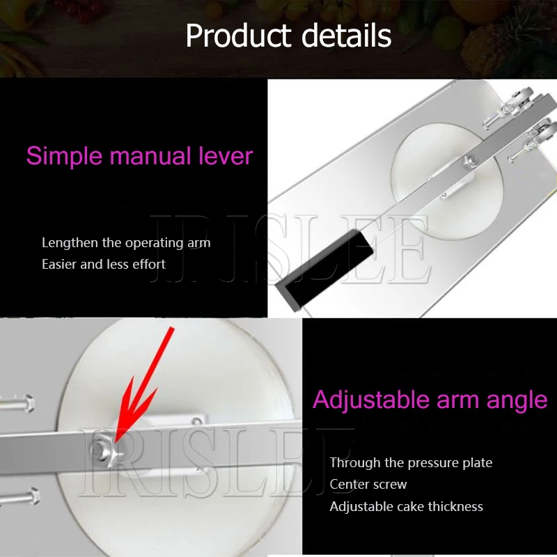 Manual Dough Press Machine Dough Roller Sheeter Pizza Press Machine Roast Duck Cake Machine