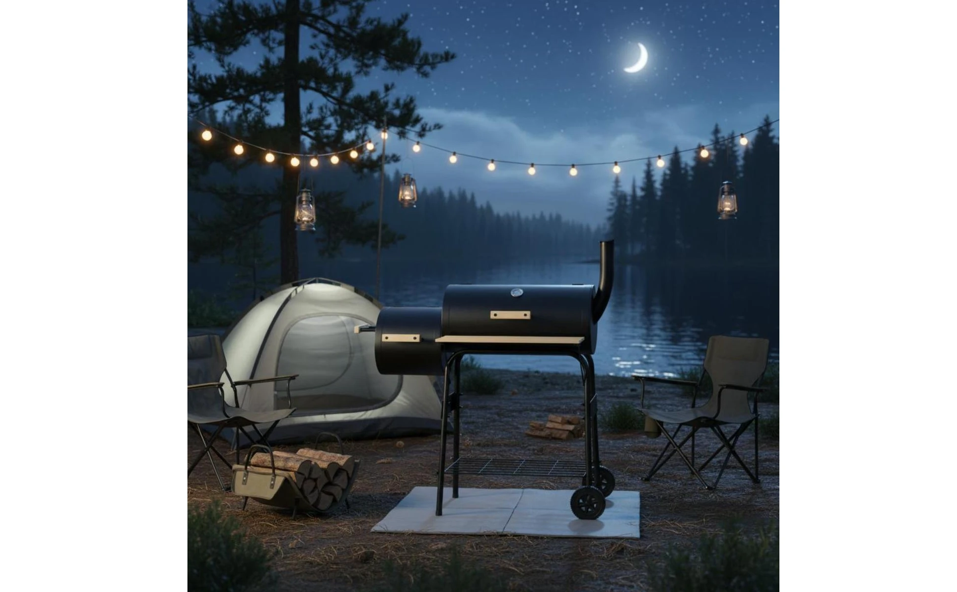 Two-chamberBarrel Barbecue Grill Black Metal Wheeled Barbecue Grill Outdoor Cooking Side Shelf Wheels Two-chamberBarrel Barbecue Grill Black Metal Wheeled Barbecue Grill Outdoor Cooking Side Shelf Wheels