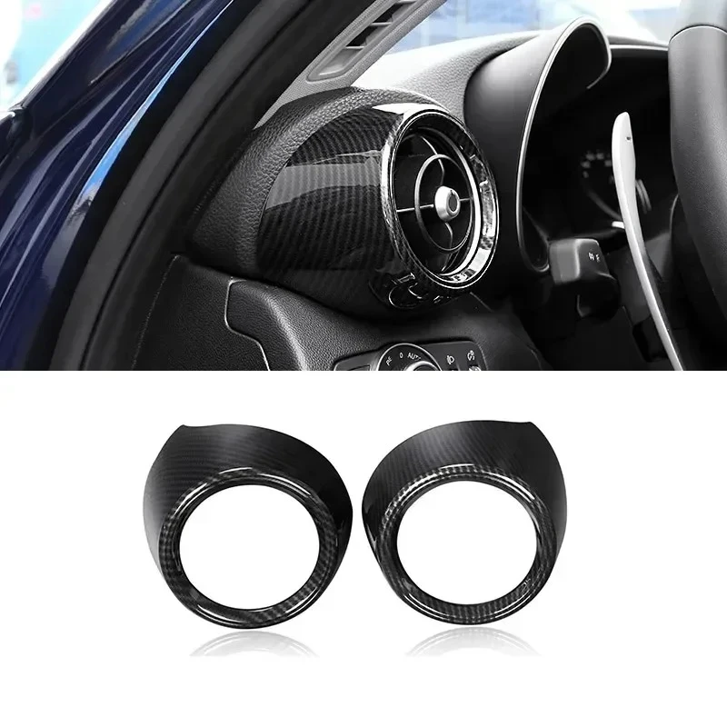 

For Alfa Romeo Giulia Stelvio 2017-2020 ABS Carbon Fiber Car Dashboard Side Air Vent Frame Decorative Cover Car Accessories