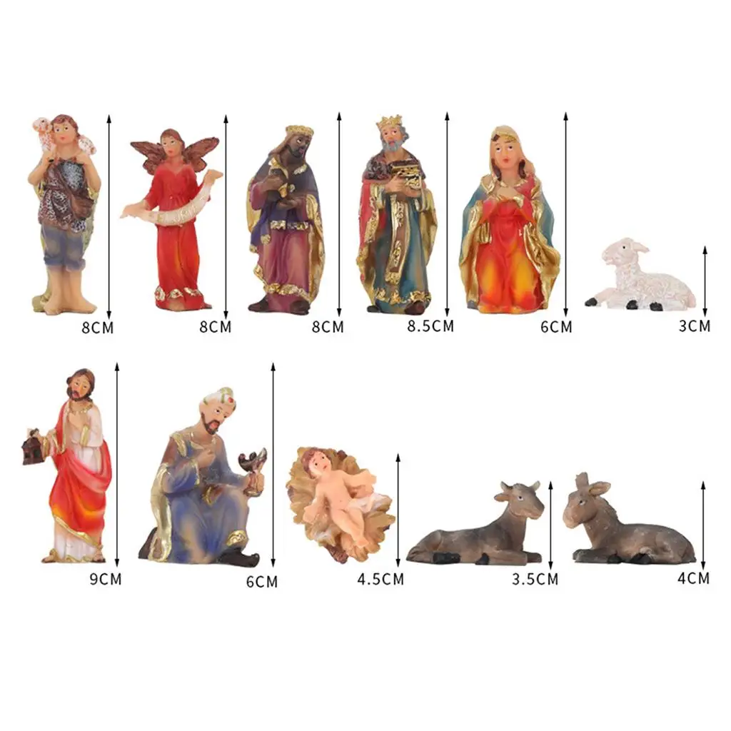 1 Nativity Set, Includes Holy Family, Three Kings, sheep farmer, Sheep, 3