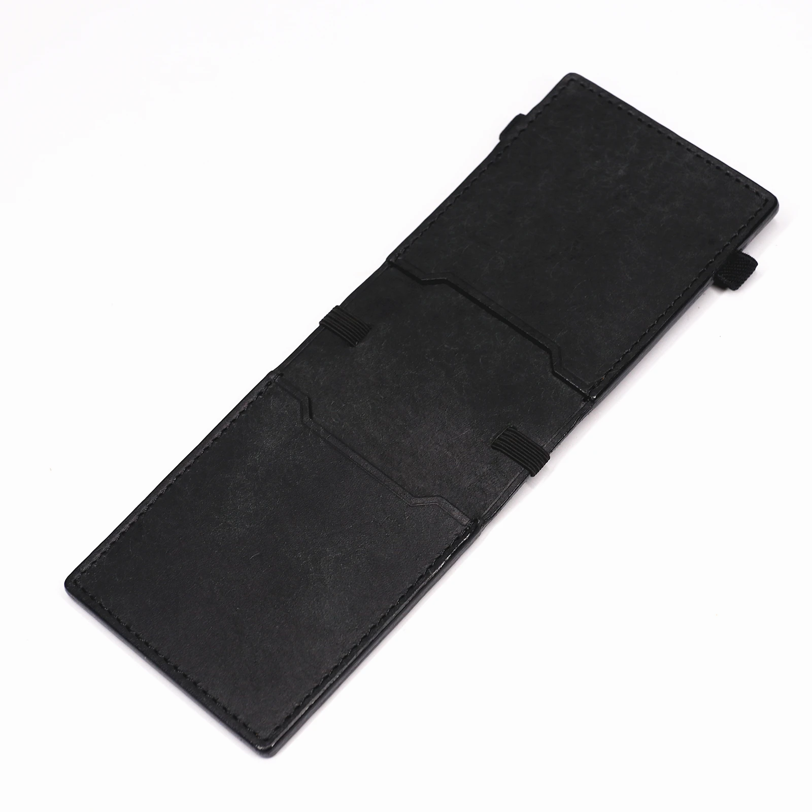 100 % echtes Leder, Geldbörse mit Magnetverschluss, schlanke Bifold-Geldbörse für Herren, Geldscheinklammer-Organizer mit Kartenhalter. – Detail 19