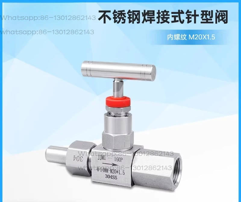 Internal thread M20X1.5 pressure transmitter, welding needle valve for instrumentation