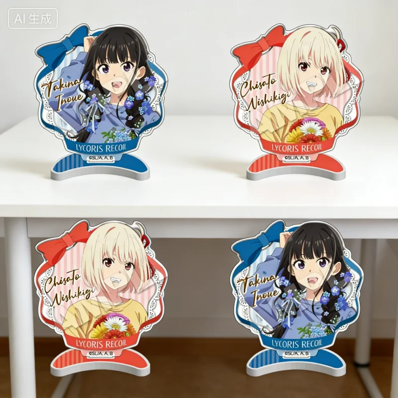 Anime Lycoris Recoil Cosplay Characters 15cm Acrylic Stand Figure keychain Tabletop Accessories Goods Collection