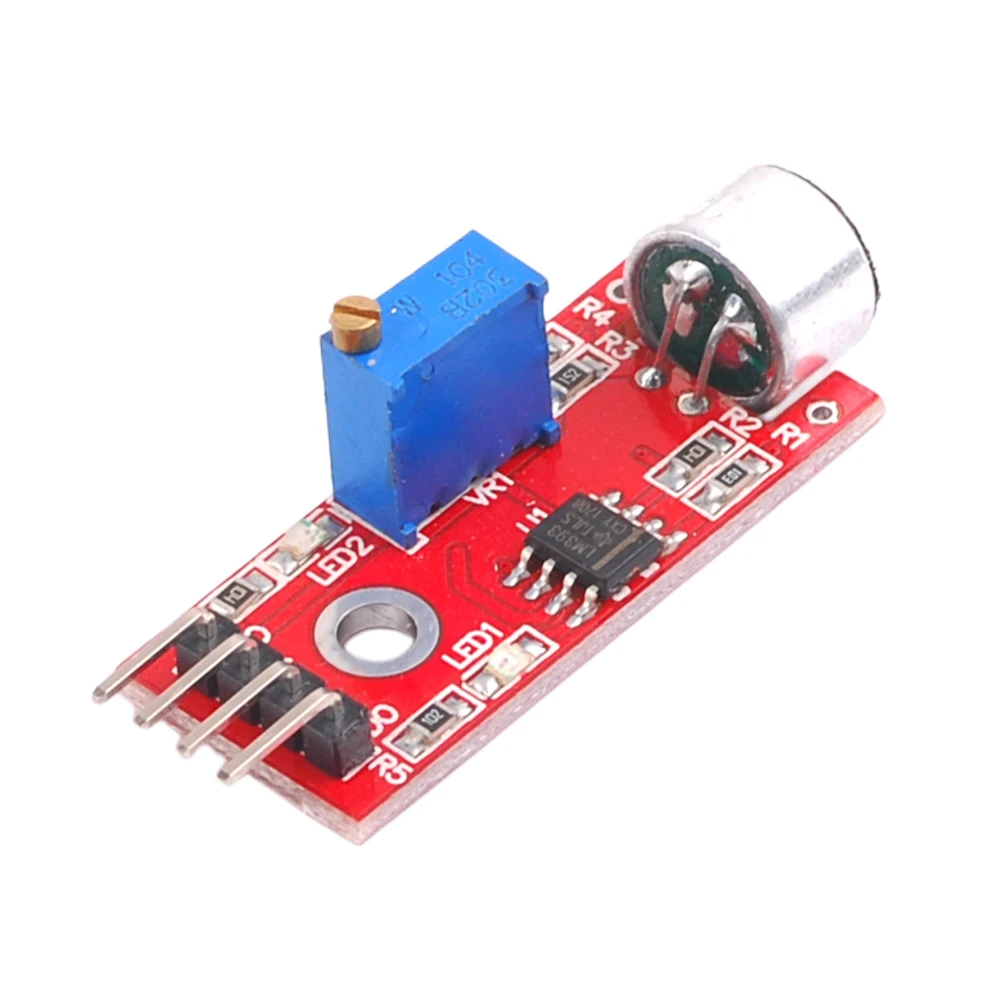 High Sensitivity Sound Sensor Detection Module Sensor Module Signal Output Indication DC 4-6V LM393 for Voice Controlled Lights